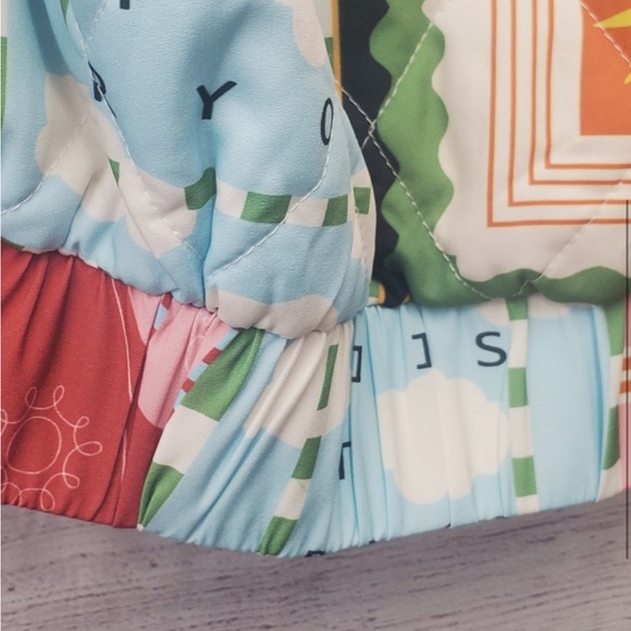 Bohemian Printed Y2K Quilted Patchwork  Puffer Jacket M - Picture 8 of 8